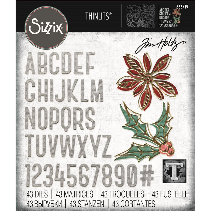 Afbeelding laden in galerijviewer, Sizzix • tim holtz thinlits die set vault seasonal sketch 43pcs