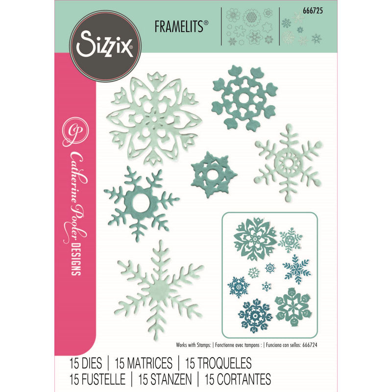Afbeelding laden in galerijviewer, Sizzix • framelits die set white christmas nr.2 15pcs