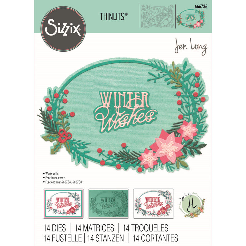 Afbeelding laden in galerijviewer, Sizzix • thinlits die set winter wishes nr.2 14pcs