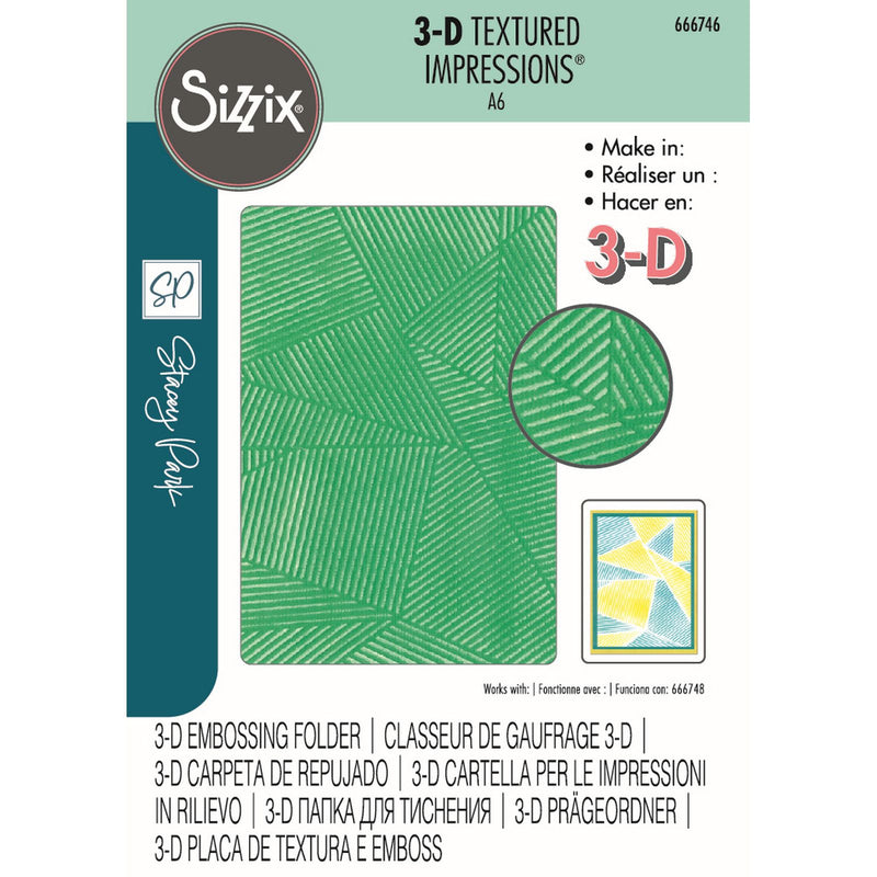 Afbeelding laden in galerijviewer, Sizzix • cosmopolitan 3d textured impressions embossing folder down the line