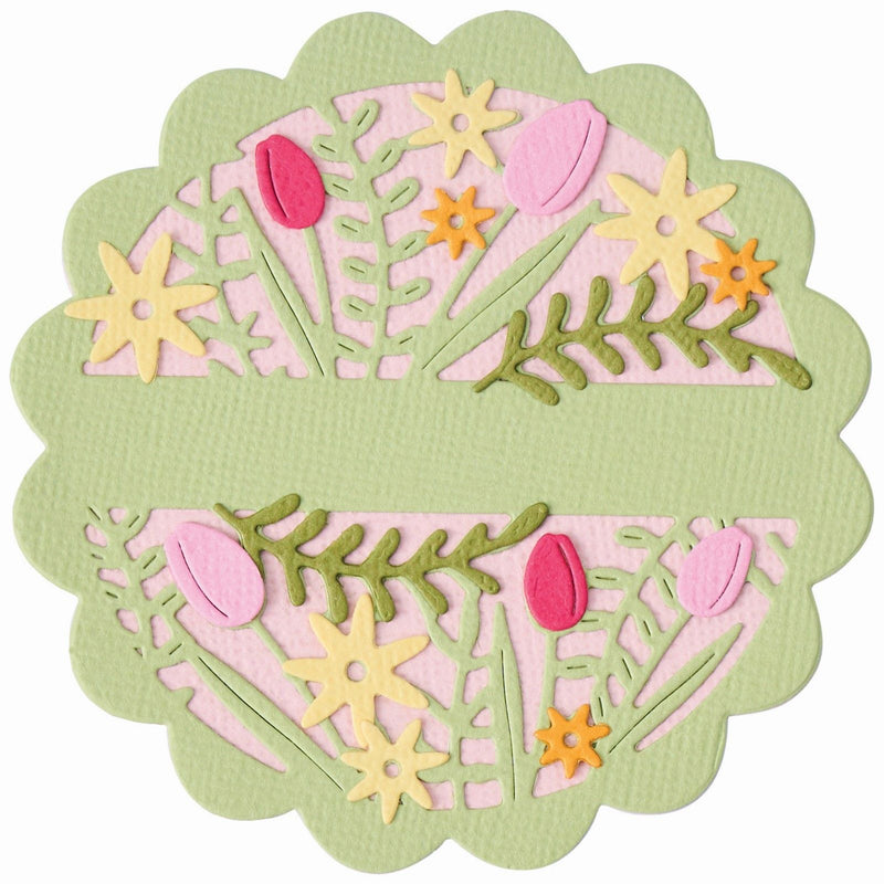 Afbeelding laden in galerijviewer, Sizzix • thinlits die set tulips blooms circle 6pcs