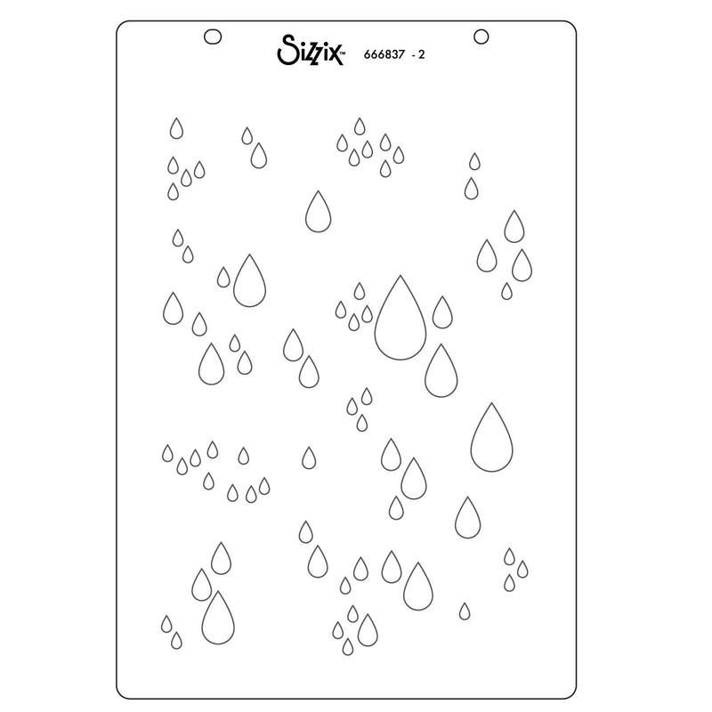 Afbeelding laden in galerijviewer, Sizzix • clear stamp a5 set drip, drip, drop by stacey park