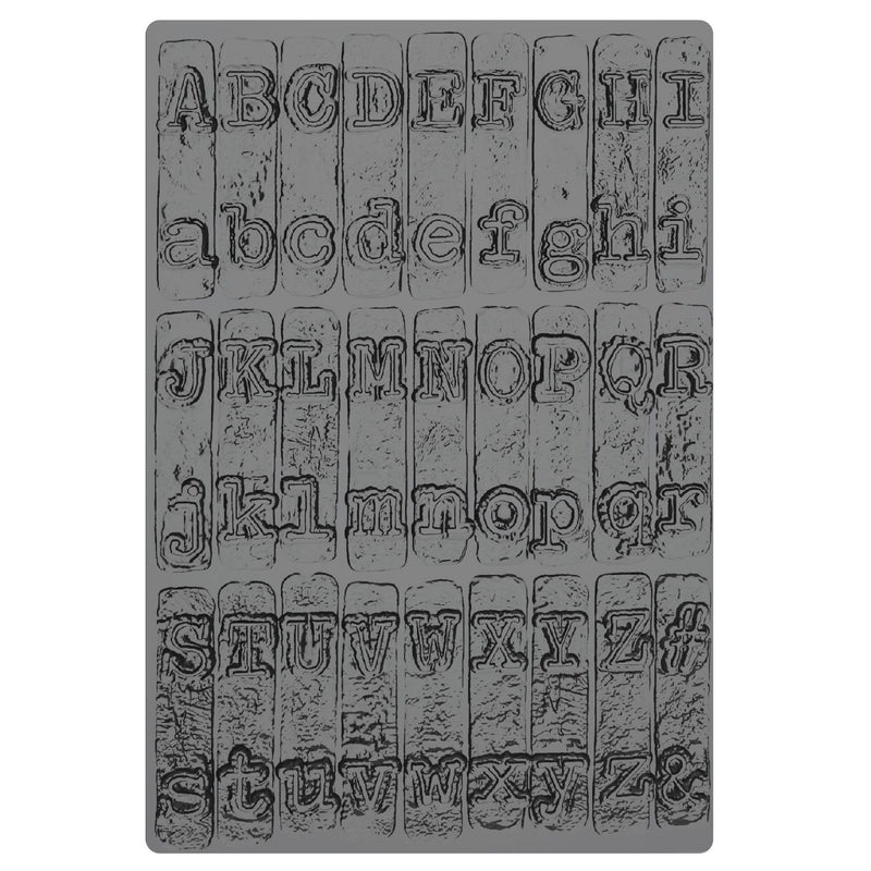 Afbeelding laden in galerijviewer, Sizzix • 3-d texture fades embossing folder typewriter large a5 by tim holtz
