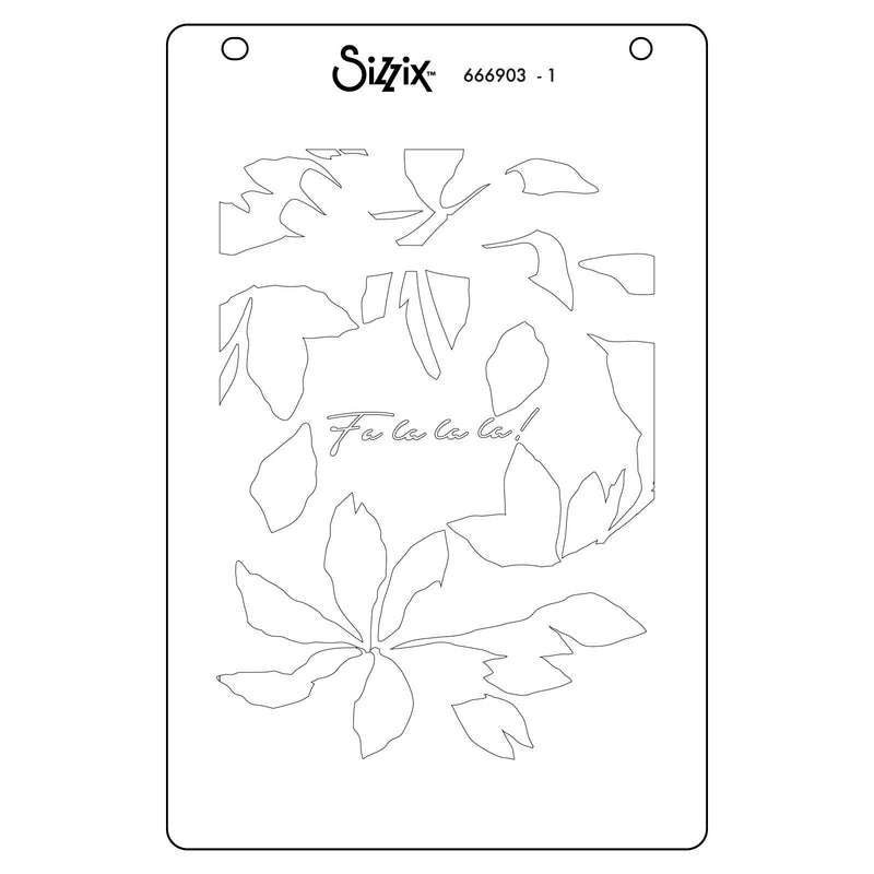Afbeelding laden in galerijviewer, Sizzix • a6 stencil 4pcs a wreath in time by stacey park