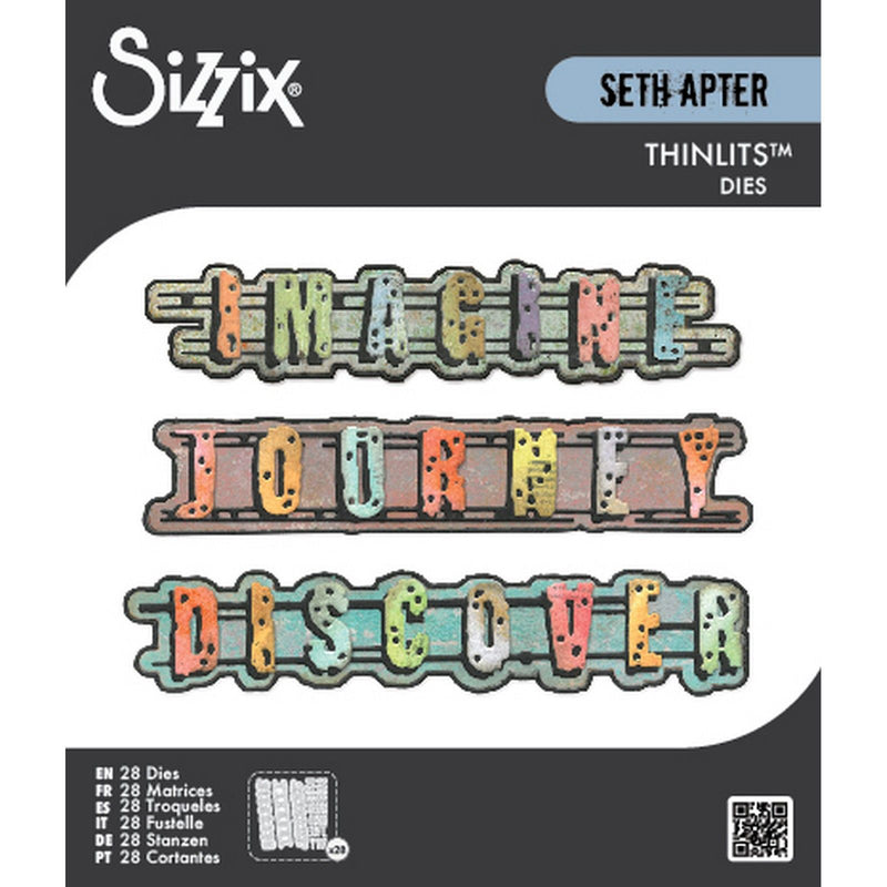Afbeelding laden in galerijviewer, Sizzix • thinlits die set 28pcs word wafers #1 by seth apter