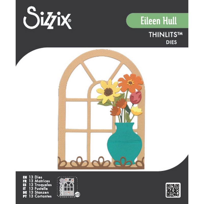 Afbeelding laden in galerijviewer, Sizzix • thinlits 13pcs die set windowsill flowers and vase by eileen hull
