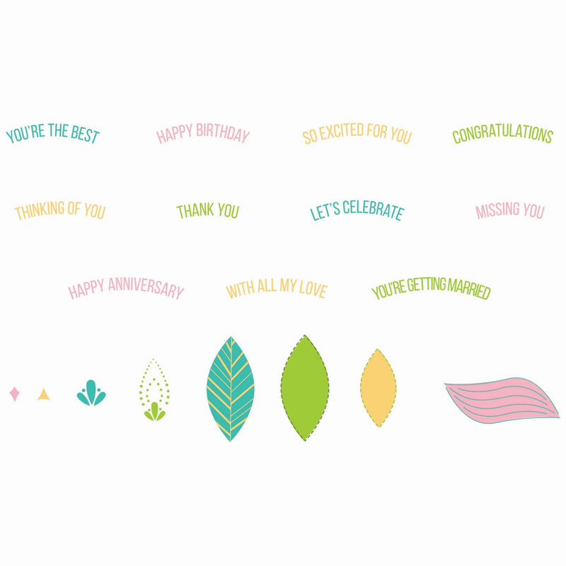 Afbeelding laden in galerijviewer, Sizzix • clear stamp set overarching sentiments by catherine pooler 22pcs