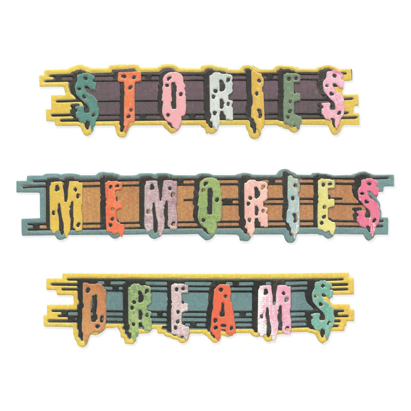 Afbeelding laden in galerijviewer, Sizzix • thinlits die set 24pcs word wafers #2 by seth apter