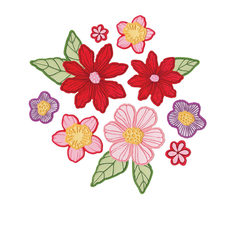 Afbeelding laden in galerijviewer, Sizzix • clear stamps set 16pcs 35pcs framelits die floral layers 1 by vicki boutin