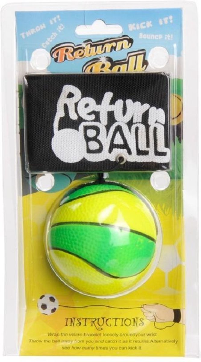 Afbeelding laden in galerijviewer, Deonlinedrogist.nl return ball - balletje met elastiek voor pols in neonkleuren - 63mm