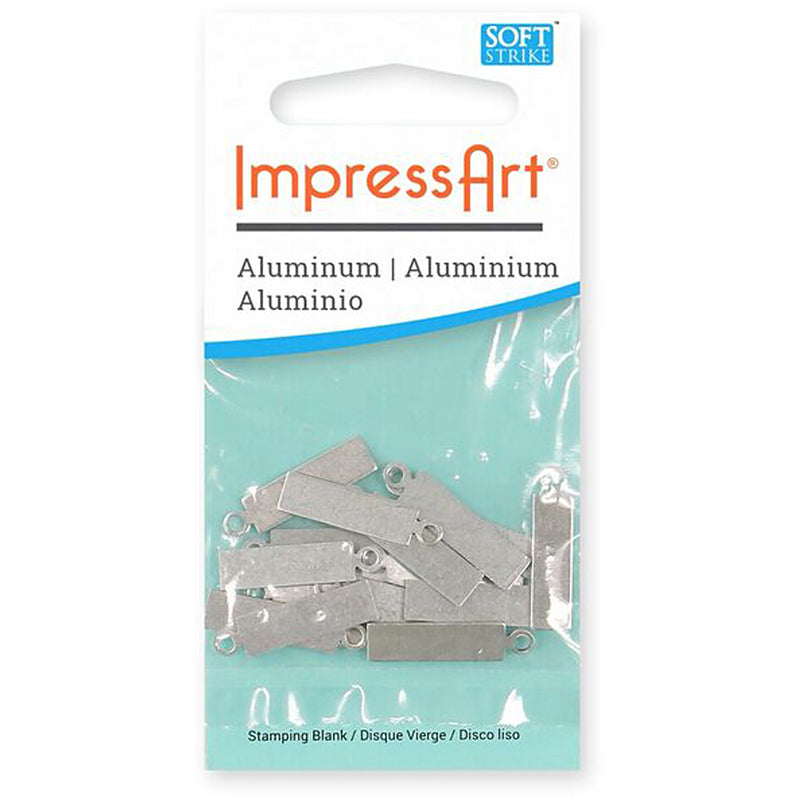 Afbeelding laden in galerijviewer, Https: www.cchobby.nl metalen-label-langwerpig-afm-20x5-mm-gatgrootte-1-9-mm-dikte-1-3-mm-aluminium-20-stuk-1-doos