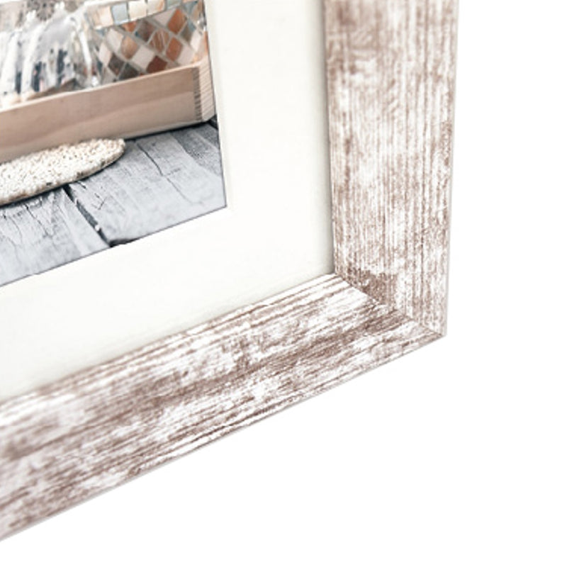 Afbeelding laden in galerijviewer, Zep fotolijst v23106 nelson 6 3q white wash voor 3 foto's