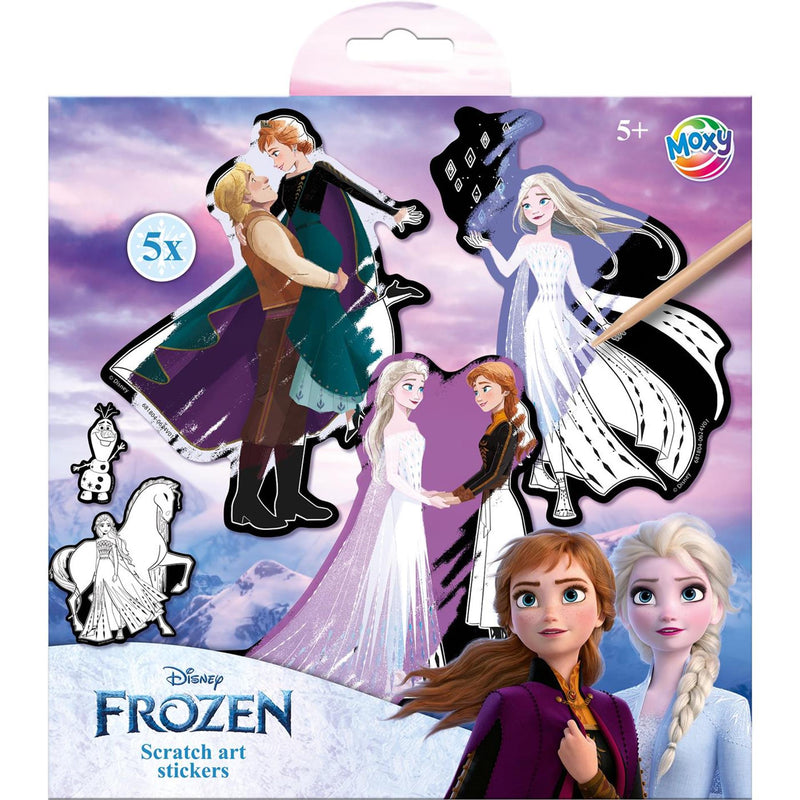 Afbeelding laden in galerijviewer, Moxy scratch art stickers - frozen, 6dlg.