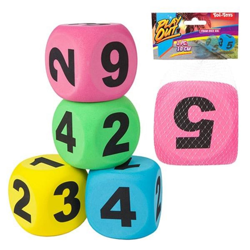 Afbeelding laden in galerijviewer, Toi-toys toi toys play out foam dobbelsteen xxl bright 10cm 4 assorti