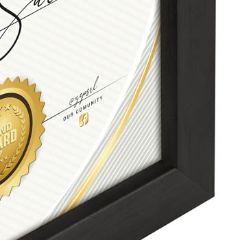 Afbeelding laden in galerijviewer, Zep v4729b certificate black 29,7x42 cm
