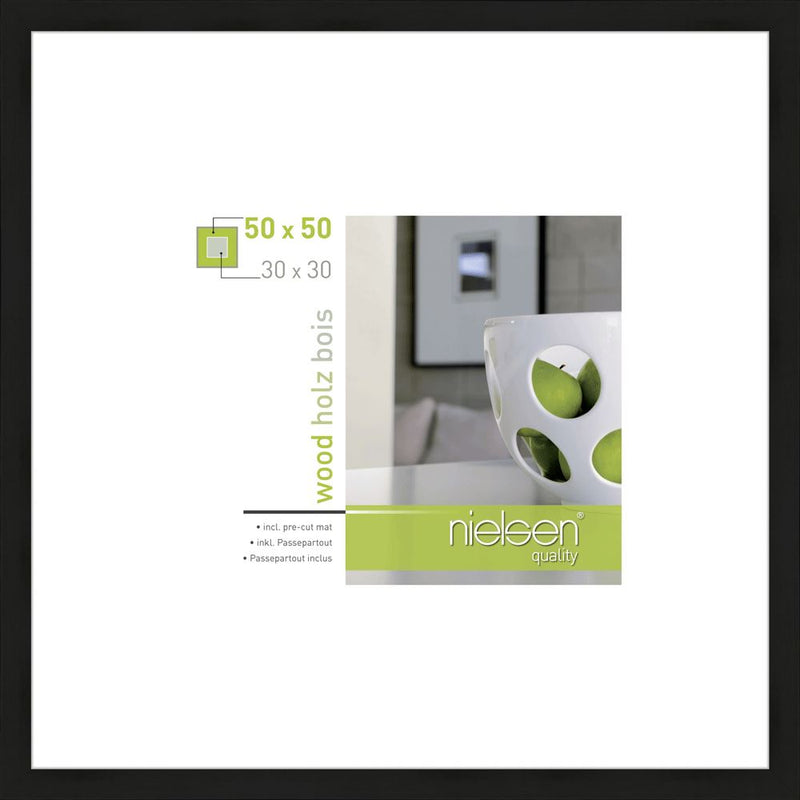 Afbeelding laden in galerijviewer, Nielsen design nielsen fotolijst 8988053 apollon zwart 50x50 30x30 cm