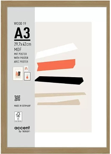 Afbeelding laden in galerijviewer, Nielsen design nielsen fotolijst 3224204 wood 19 naturel 29,7x42 cm