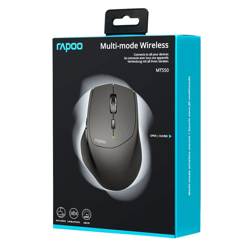 Afbeelding laden in galerijviewer, Rapoo muis mm tri-mod zwart mt550