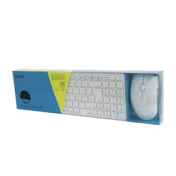 Afbeelding laden in galerijviewer, Rapoo 9300m multimodus draadloze ultraslanke desktop combo set qwerty wit