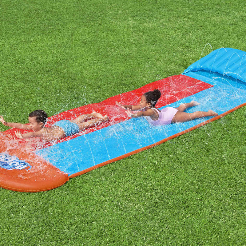 Afbeelding laden in galerijviewer, Bestway h2ogo waterglijbaan tsunami splash ramp double slide