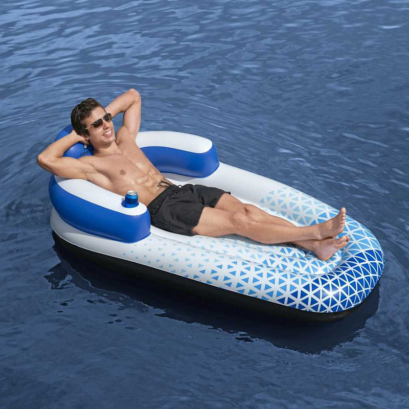 Afbeelding laden in galerijviewer, Bestway hydro-force drijfbed 183x97 cm blauw