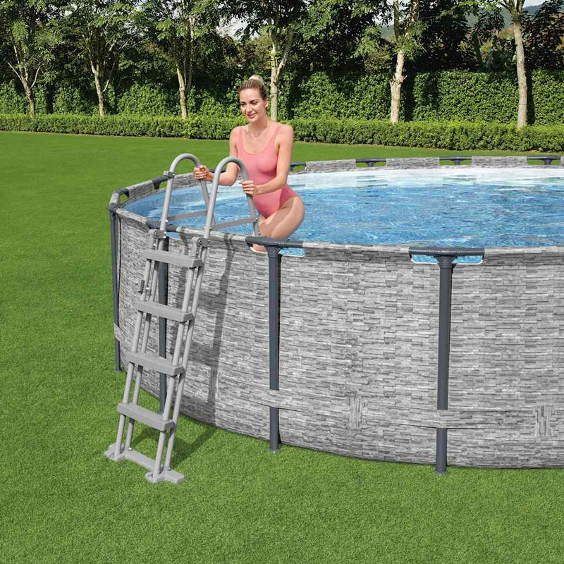 Afbeelding laden in galerijviewer, Bestway zwembadladder flowclear met 4 treden 122 cm