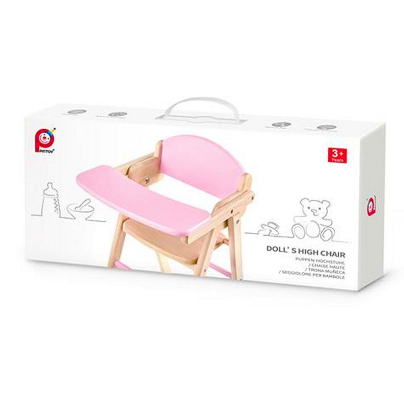 Afbeelding laden in galerijviewer, Pintoy houten hoge poppenstoel 60 cm