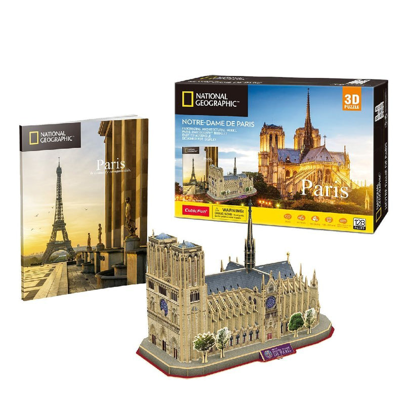 Afbeelding laden in galerijviewer, Cubic fun national geographic 3d puzzel notre-dame parijs 128 stukjes