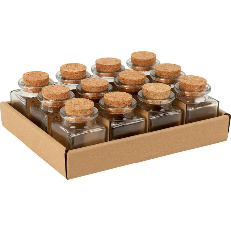 Afbeelding laden in galerijviewer, Excellent houseware voorraadpot glas met kurk deksel 50ml
