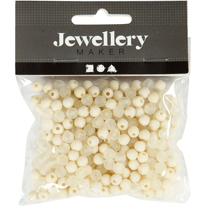 Afbeelding laden in galerijviewer, Https: www.cchobby.nl plastic-kralen-d-6-mm-gatgrootte-2-mm-ca-150-stuk-creme-40-gr-1-doos