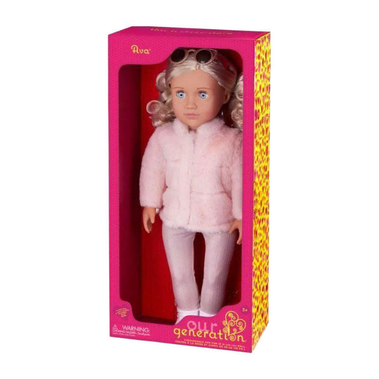 Afbeelding laden in galerijviewer, Our generation ava pop met bontjas - 46cm