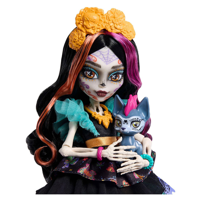 Afbeelding laden in galerijviewer, Monster high skelita calaveras - modepop met huisdier candelita