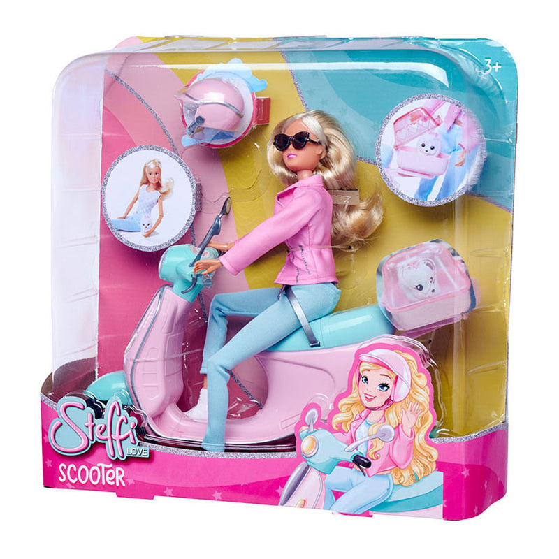 Afbeelding laden in galerijviewer, Simba steffi met scooter speelfiguur