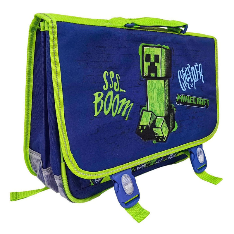 Afbeelding laden in galerijviewer, Minecraft schooltas 2 compartimenten met voorzak - 31,5x41x15cm