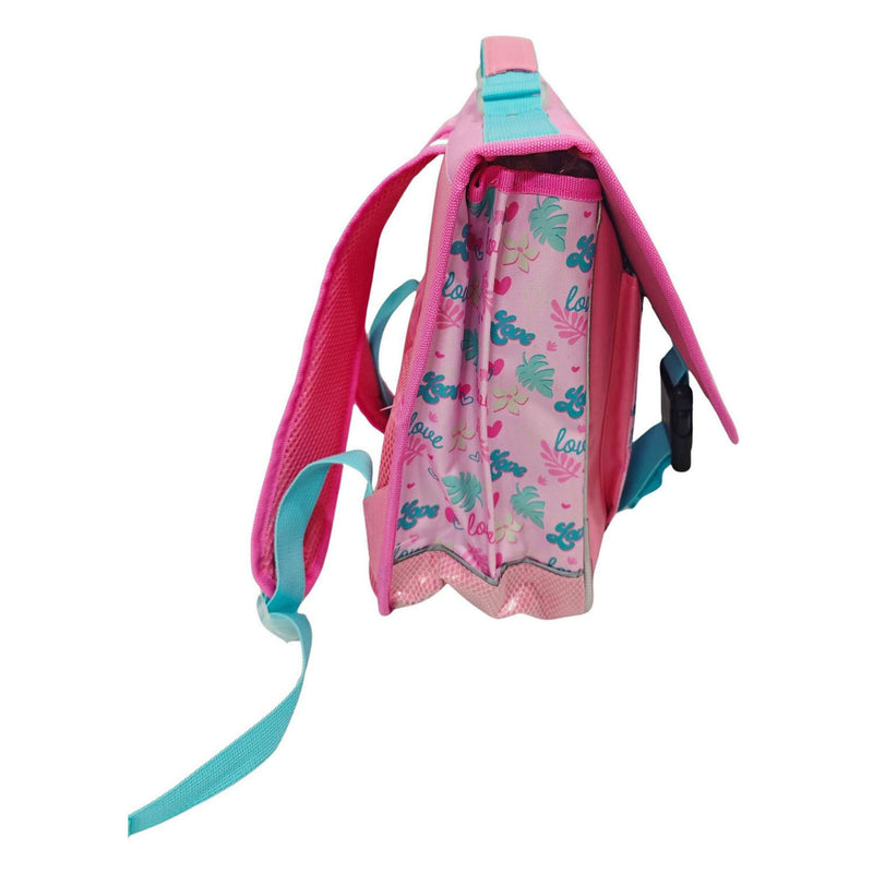 Afbeelding laden in galerijviewer, Disney stitch love schooltas met 2 compartimenten met voorvak