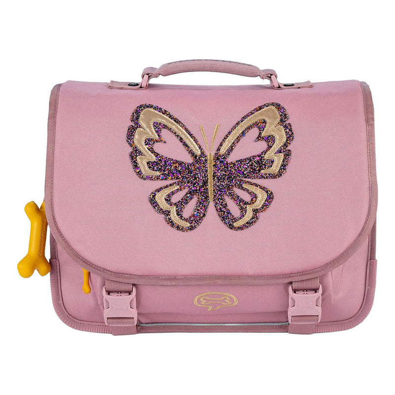 Afbeelding laden in galerijviewer, Stones and bones glitter butterfly lila lily schooltas