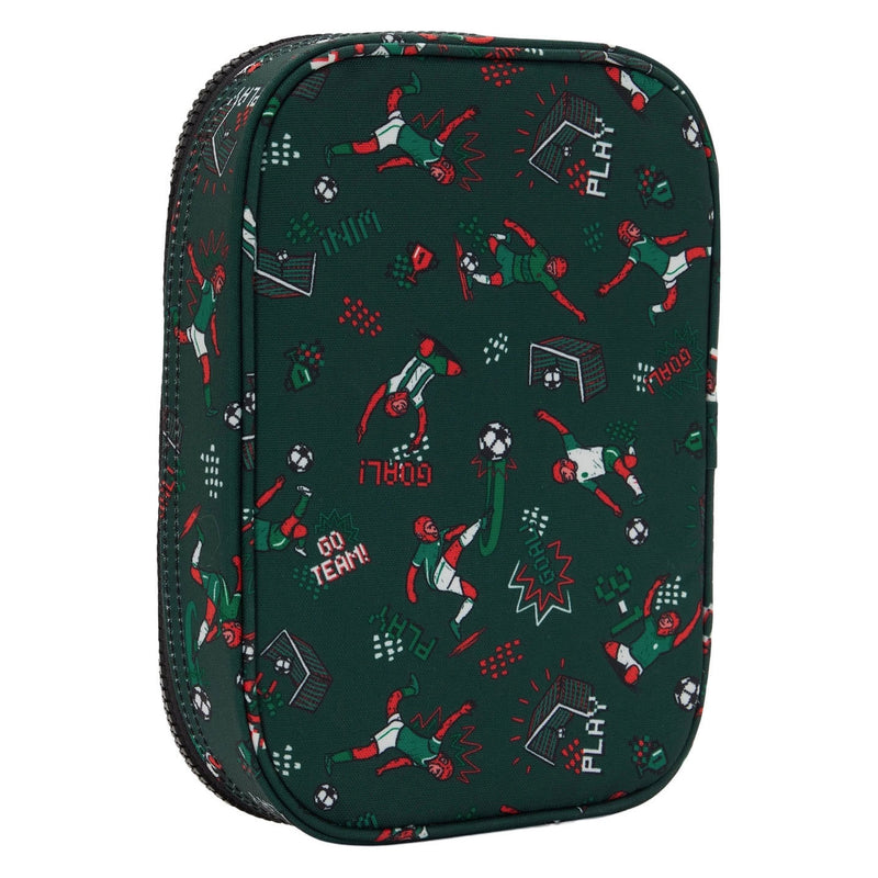 Afbeelding laden in galerijviewer, Kipling 100 pens etui - soccer print