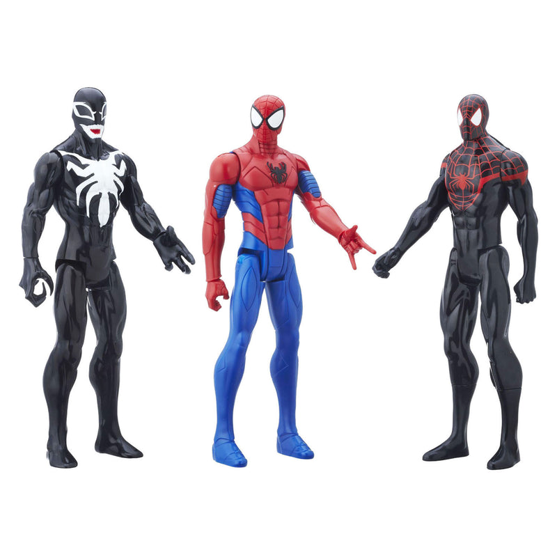 Afbeelding laden in galerijviewer, Hasbro spider man titan heroes 3-pack speelfiguren