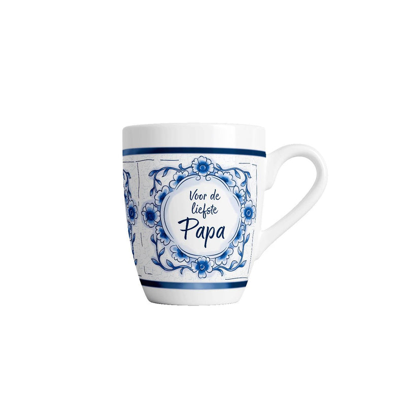 Afbeelding laden in galerijviewer, Paperdreams delfts blauwe mok - papa - keramiek 440ml