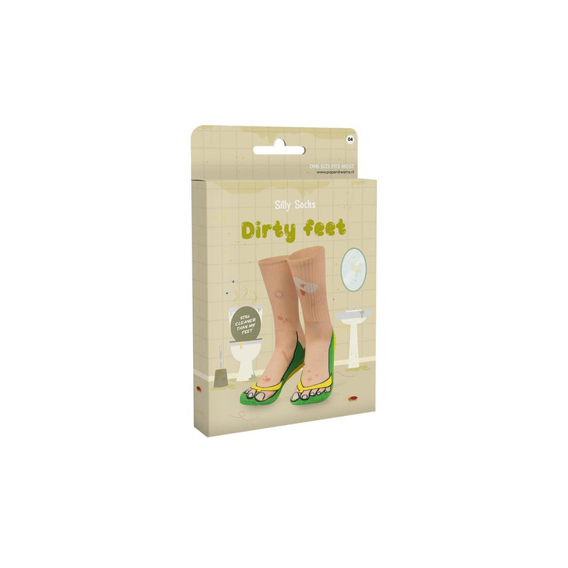 Afbeelding laden in galerijviewer, Paperdreams silly socks - dirty feet - polyester