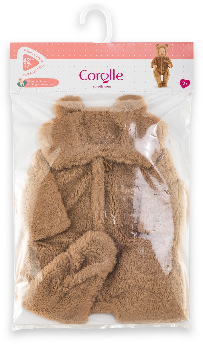 Afbeelding laden in galerijviewer, Corolle bunting brown bear onesie - 42cm