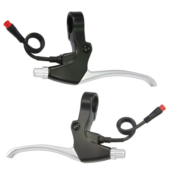 Afbeelding laden in galerijviewer, Saccon remgreepset lebk74a5p0s e-bike met remonderbreker - zwart zilver