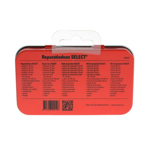Afbeelding laden in galerijviewer, reparatiedoos Select 12,5 cm aluminium rood wit 23-delig