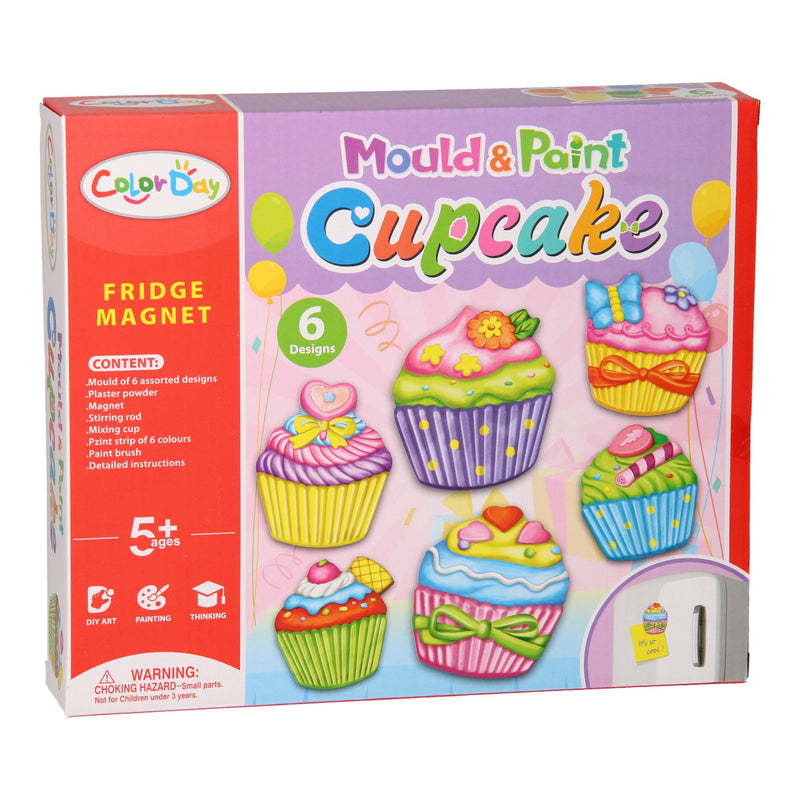 Afbeelding laden in galerijviewer, Gips gieten magneten - cupcakes