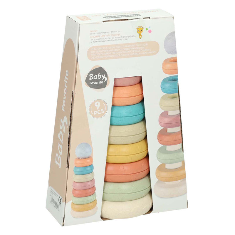 Afbeelding laden in galerijviewer, Lobbes speelgoed bv baby stapeltoren pastel