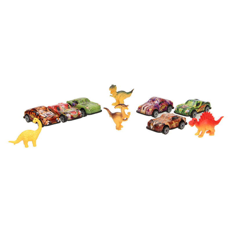 Afbeelding laden in galerijviewer, Lobbes autoset dierenprint met speeldieren