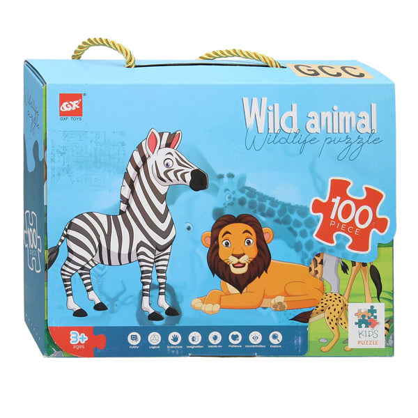 Afbeelding laden in galerijviewer, Vloerpuzzel wilde dieren, 100st.