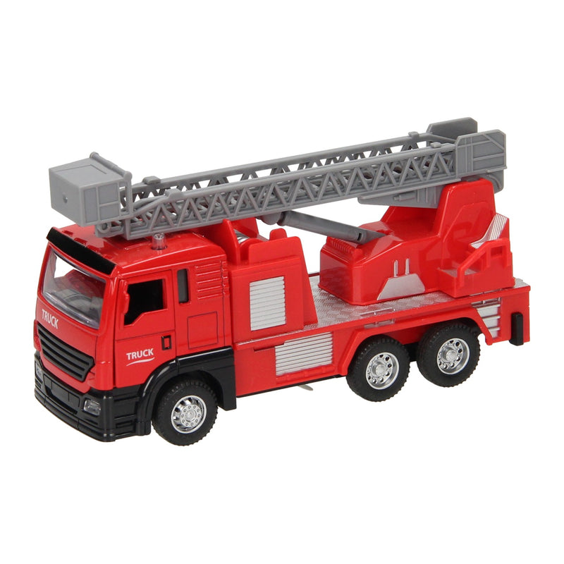 Afbeelding laden in galerijviewer, Lobbes pull-back ladderwagen rood licht en geluid