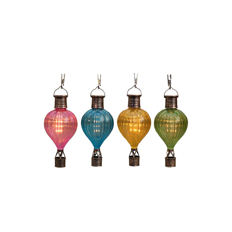 Afbeelding laden in galerijviewer, Anna's collection solar luchtballon flame effect 8x16cm blauw,groen,geel,roze