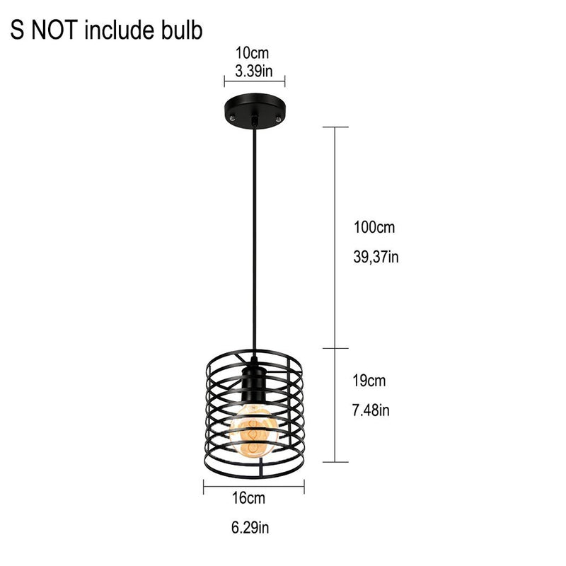 Afbeelding laden in galerijviewer, Homestyle pro mk014-b industriële hanglamp 16x19 cm zwart metaal